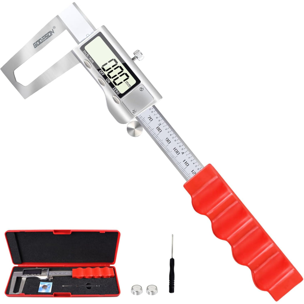 GODESON Disc Brake Rotor Micrometer,Digital Caliper Measuring Tool for Disc Brake-6 Inch/150mm,Brake Measuring Tool wtih Caliper- Inch/Metric Conversion, Brake Caliper with Stainless Steel