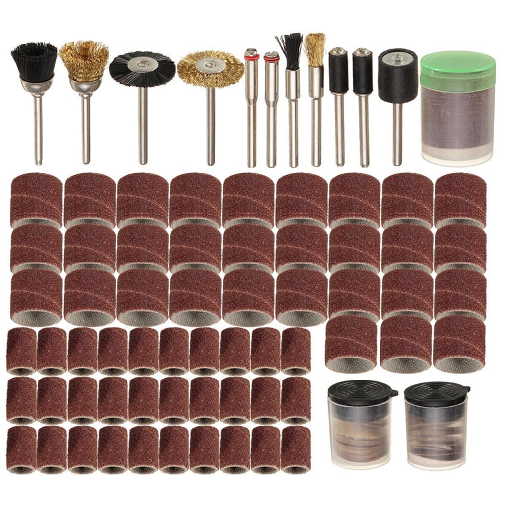 Giaone 150Pcs Rotary Power Tool Fits Dremel 1/8" Shank Sanding Polish Accessory Bit Set