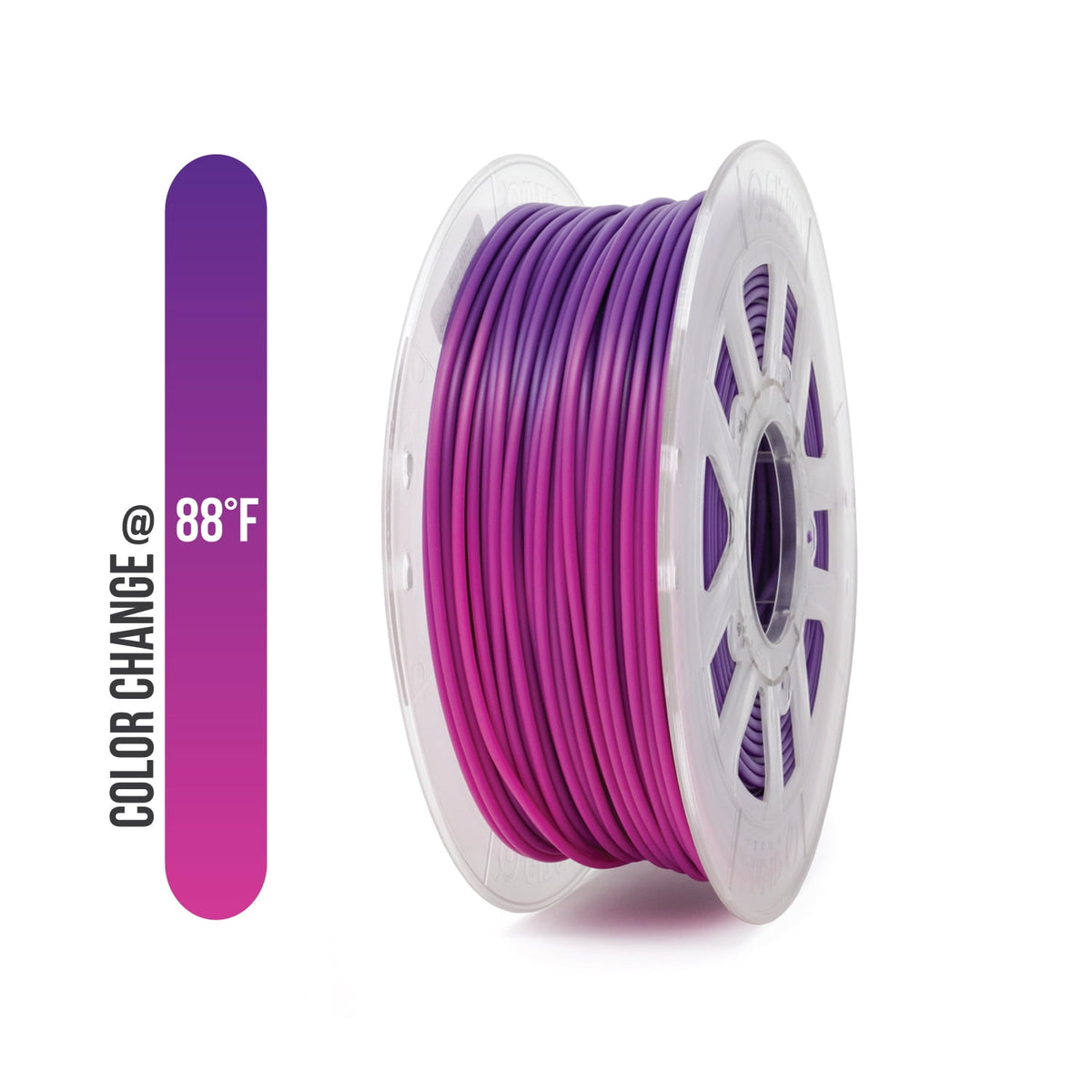 Gizmo Dorks 3mm (2.85mm) Heat Activated Color Change ABS Filament for 3D Printers 1 kg, Gray to White