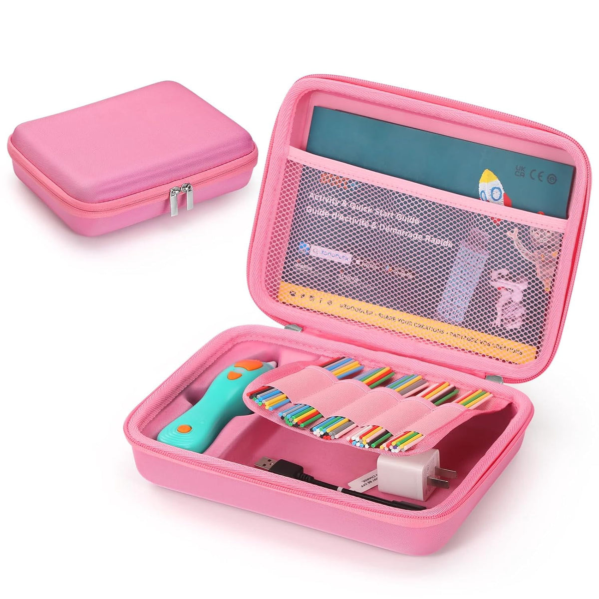 Hard Case Compatible with 3Doodler Start+ Essentials (2023) for 3D Pen Set for Kids, Art Activity Set Carrier Case for Printing Filament Refill and USB Charger,Blue (Box Only)