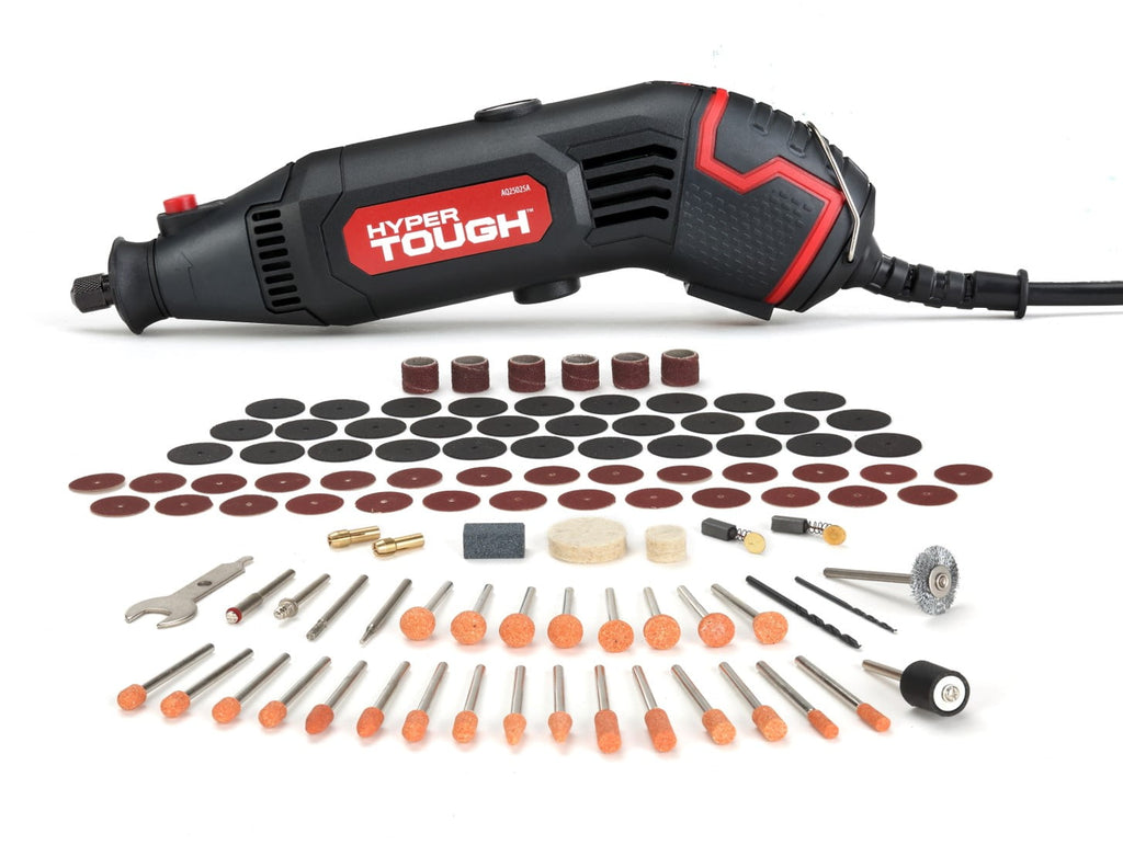 Hyper Tough 1.5 Amp Corded Rotary Tool, 120V Variable Speed with 105 Accessories and Storage Case