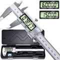 IMAXBOS 6-Inch Digital Caliper, Professional Metal Vernier Caliper with LCD Display, Inch/MM Conversion, Zinc-Plated Rust-Resistant, Auto Shut-Off & Zero Function, Includes Extra Battery