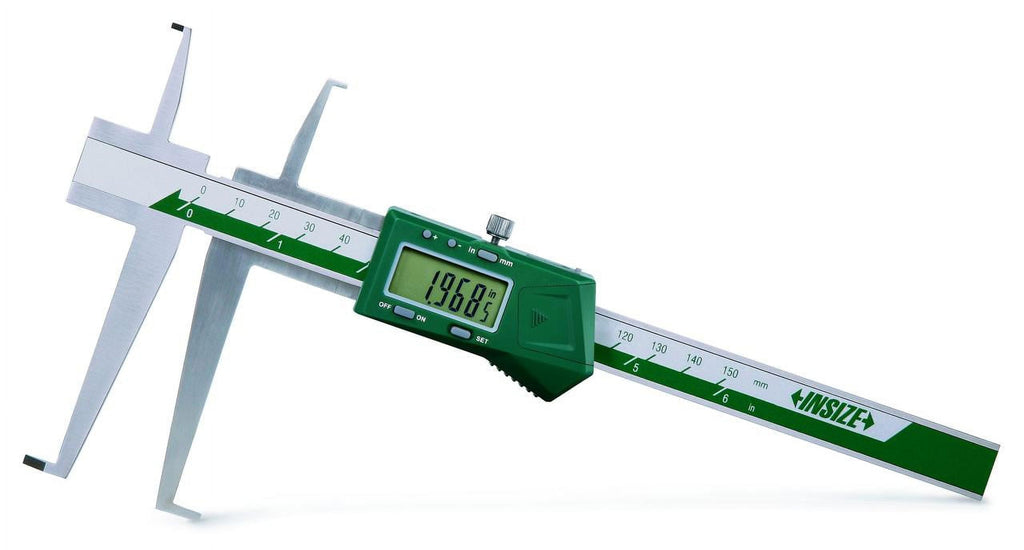 Insize ELECTRONIC INSIDE GROOVE CALIPER, upper jaw .35-6"/9-150mm, lower jaw .59-6"/15-150mm