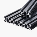 KFFKFF 5PCS 59 in (1500 mm) T Slot 2040 Aluminum Extrusion Profile, European Standard Anodized Linear Rail, Durable Aluminum Rail for 3D Printer, CNC Machine DIY, Laser Engraving, Black