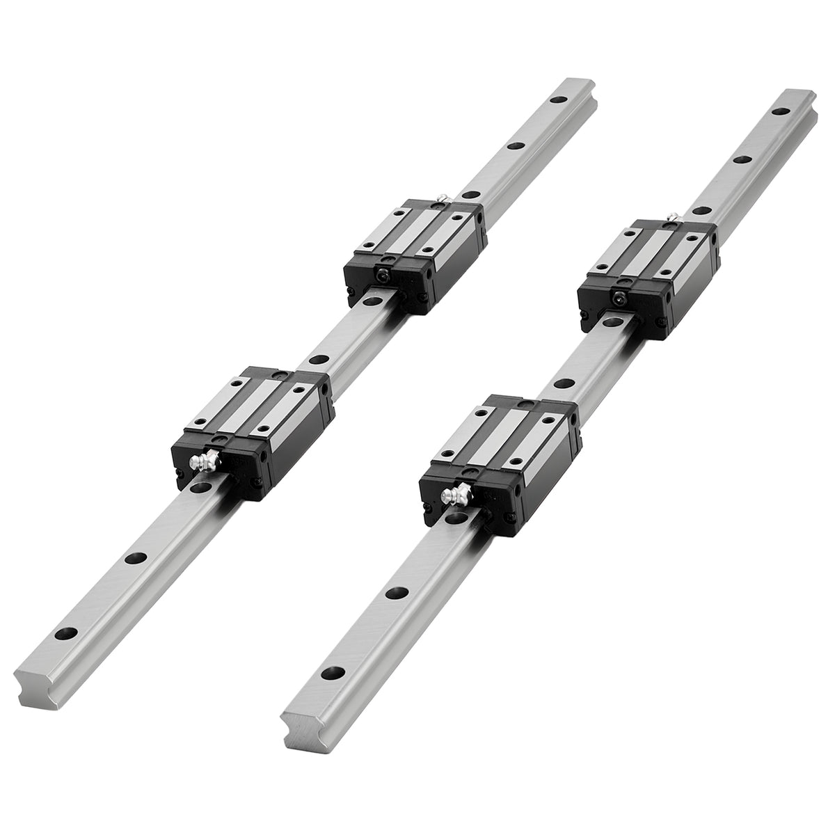 KFFKFF Linear Rail Guide Kit, HGR20, Includes 2PCS 600 mm (23.62 inch) Rails, 1PCS Ball Screw, 4PCS Slide Blocks, BF12/BK12 End Support, Coupling, and Nut Housing, Suitable for DIY CNC Machines