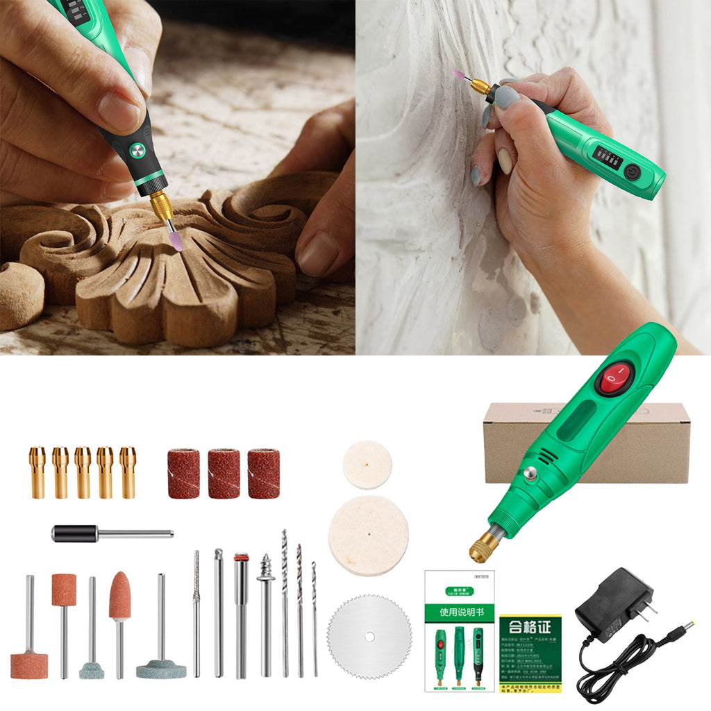 Mini Handheld Rotary Tool Kit, Multifunctional Electric Grinder for Engraving, Polishing, Drilling, Sanding – Includes 30+ Accessories, Variable Speed, Corded