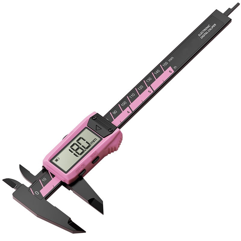 Mosiee Plastic Vernier Caliper 150mm/6 Inch Metric Inch Sliding Gauge Measuring Tool Caliper Digital Pachymeter Vernier Calipers