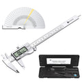 Neoteck 8" Electronic Digital Vernier Caliper LCD Stainless Steel + Feeler Gauge LCD Display