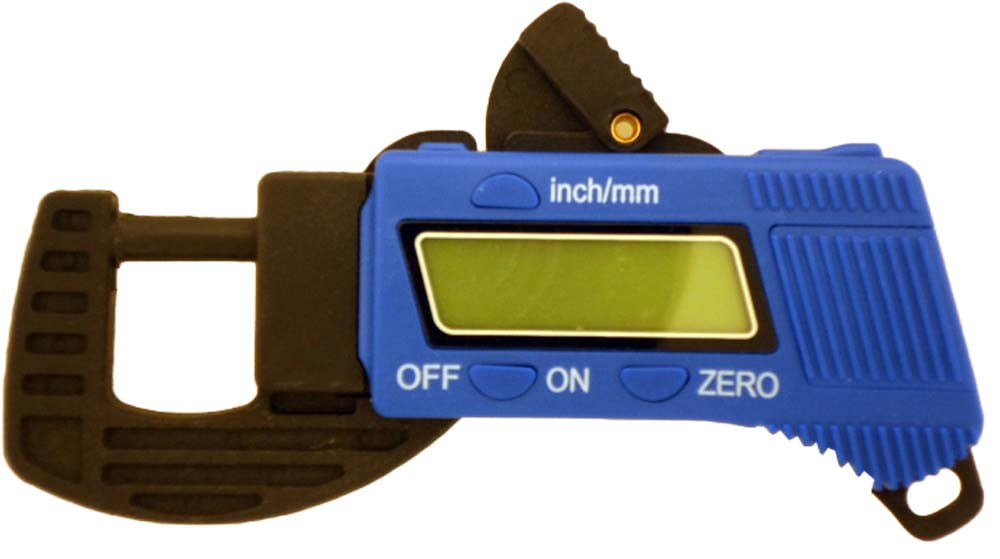 PRECISE Carbon Fiber Composite Digital Caliper & Thickness Gauge | 0-12mm/0.5" (12.7 mm) Range | LCD Display | Ideal for Paper, Jewelry, Leather Measurements