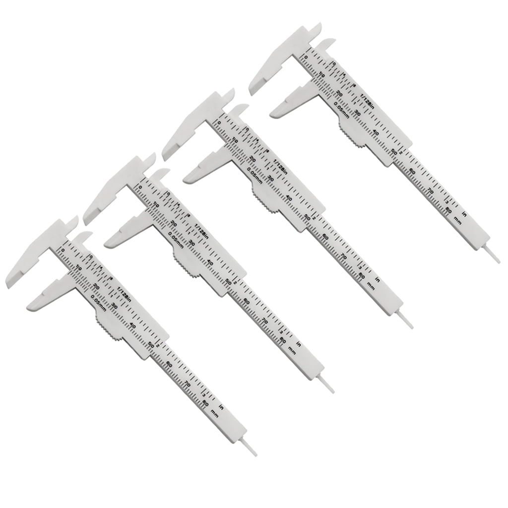 Plastic Calipers 4pcs 3inch Verniers Calipers Small Sliding Calipers Calipers Double Scale Sliding Gauges Measuring Tool