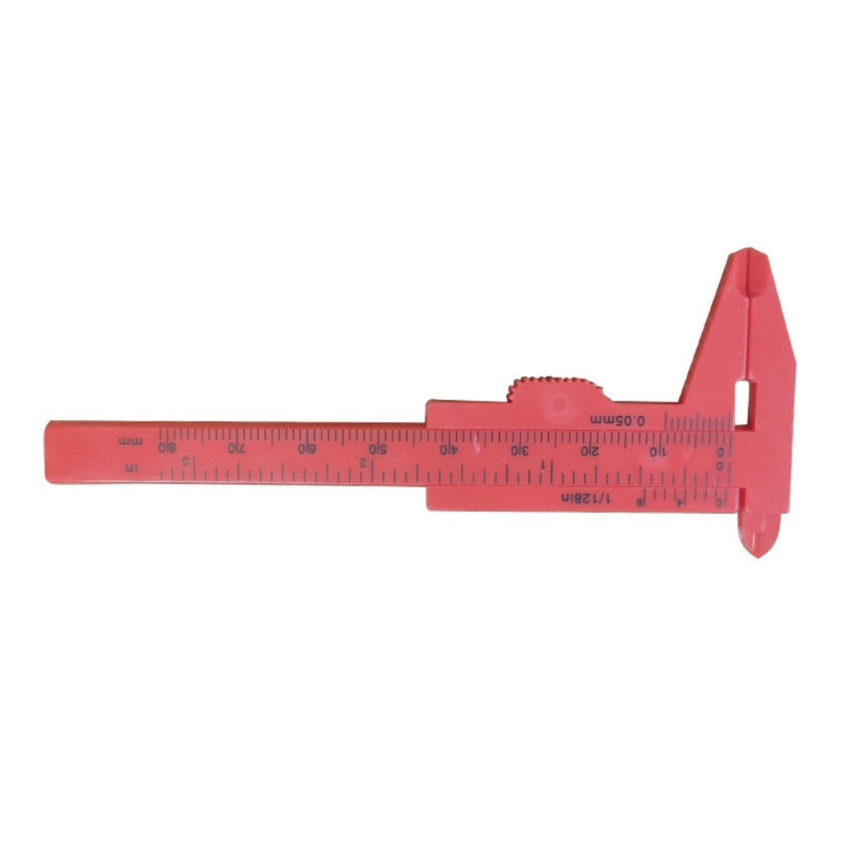 Plastic Vernier Caliper 0.1mm Precision 0 To 80mm Scale Lightweight for Workshop School Projects