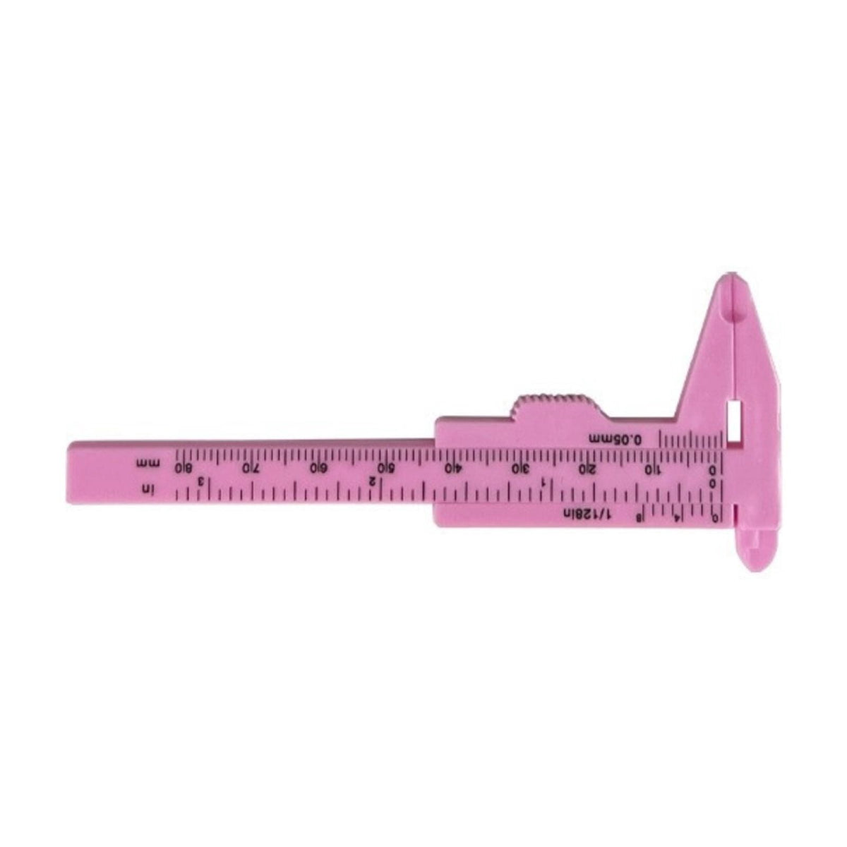 Plastic Vernier Caliper 0.1mm Precision 0 To 80mm Scale Lightweight for Workshop School Projects