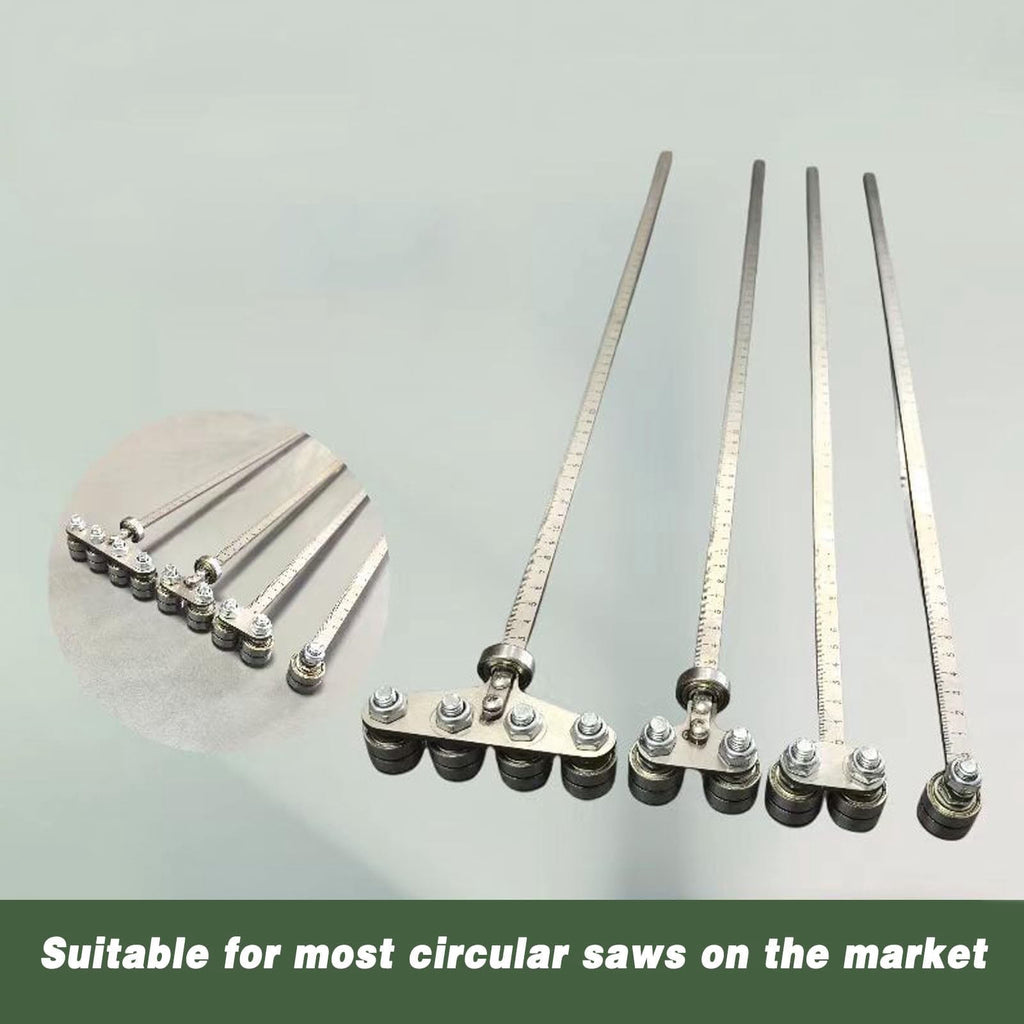 Positioning Calipers for Precise Measurements & Easy Wood Cutting, Stainless Steel Cutting Guide for Circular Saws, Adjustable Guide Rail Double axis 500mm