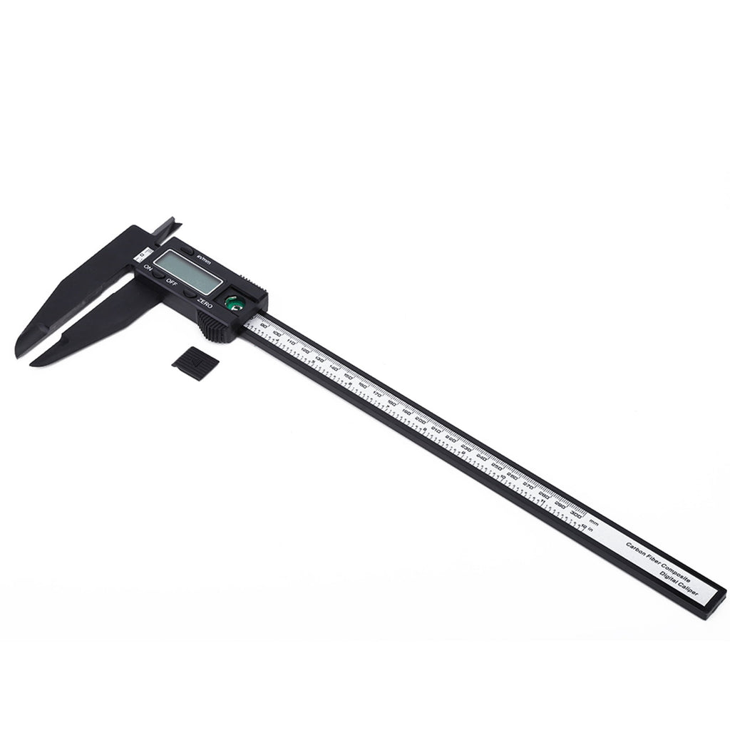 Professional Digital Electronic Caliper 12 Inch Carbon Ruler Long Jaw Vernier Measuring Tool with High Accuracy LCD Screen Metric Imperial Conversion Clear Key for Precise Blueprint DIY Carpentry