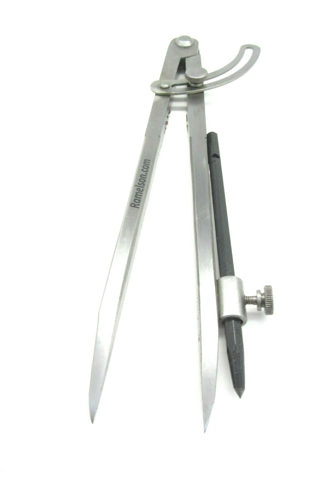 Ramelson 10" Wing Compass Caliper Divider w/Carbide Scribe, Professional Machinists Metal or Wood Marking Tool (10 inch)