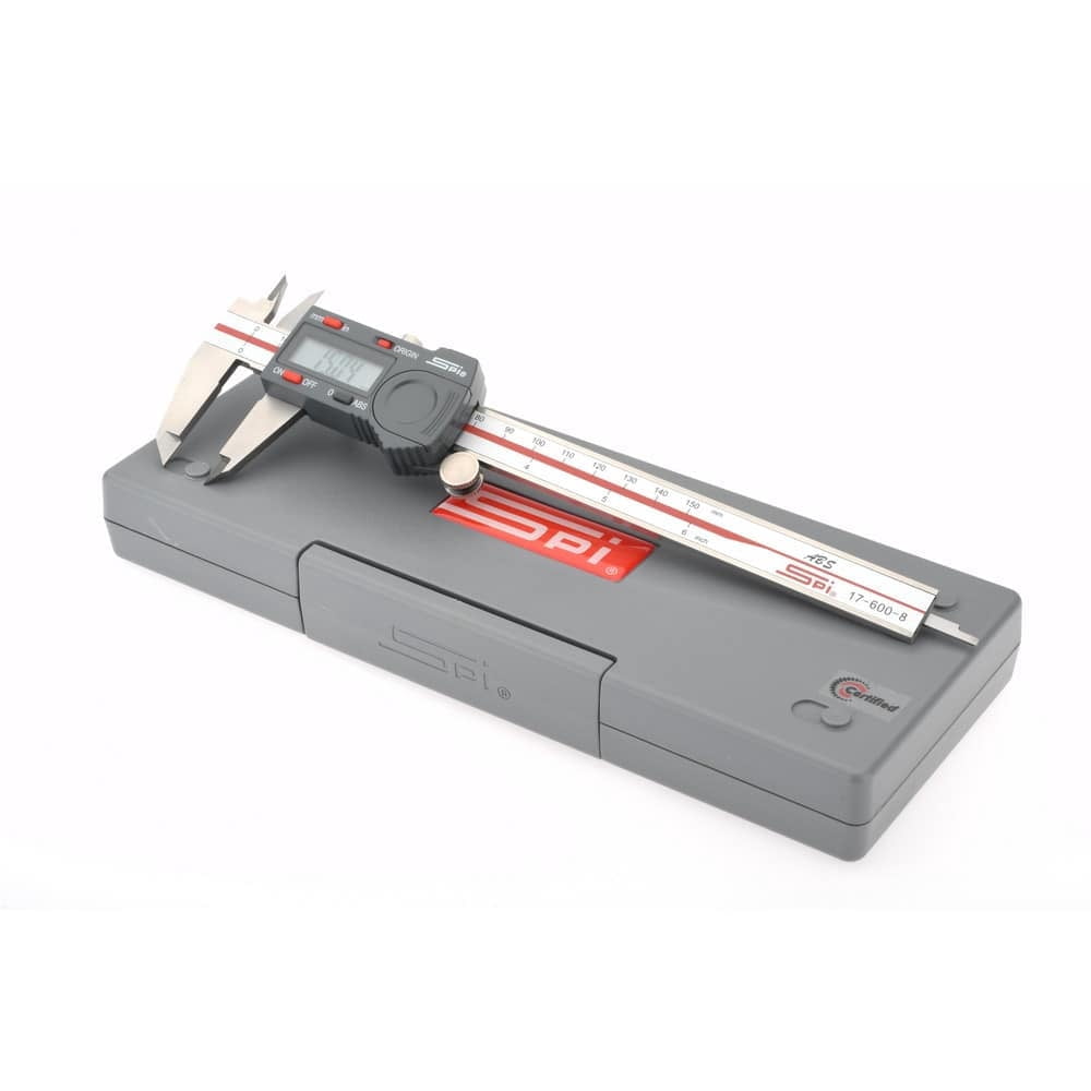 SPI 17-600-8 Calibrated ABS Digital Caliper with SPC Data Output: 0" to 6" (0 to 150 mm) Range