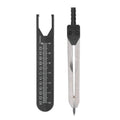 Thalyn EKG Measuring Tool EKG Calipers, Stainless Steel 0-2.4in Ruler Drafting Divider Measuring Tool, Light and Compact EKG Tool for Nursing