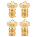 Unique Bargains 0.4mm 3D Printer Nozzle Head M6 Thread for V5 V6 3mm Extruder Print, Brass 4pcs