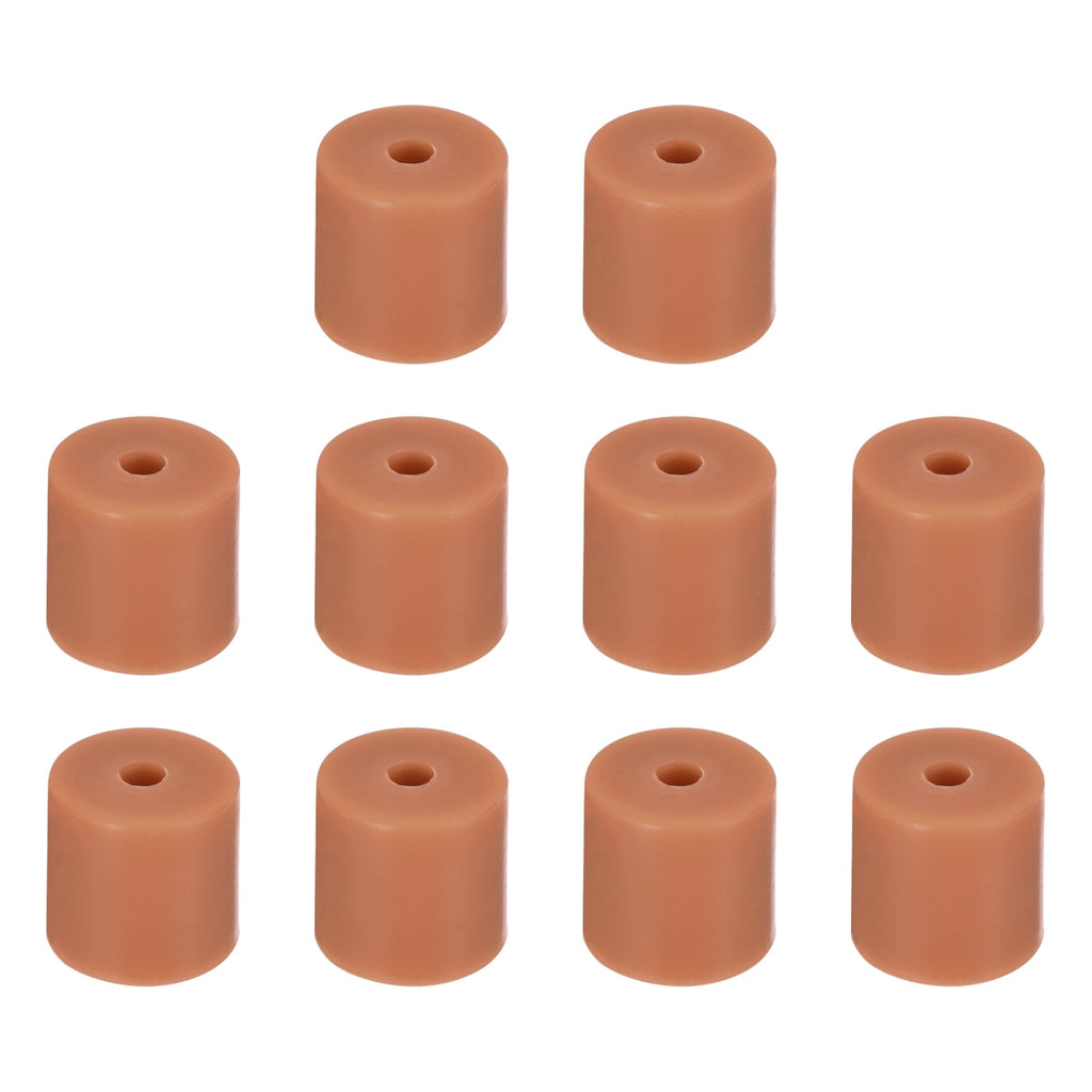 Uxcell 10Pcs Silicone Bed Mounts 3D Printer Heat Bed Silicone Leveling Column Silicone Buffer 16mm for 3D Brown