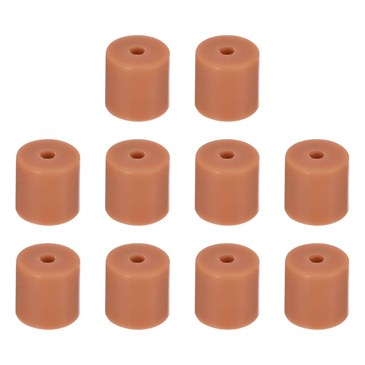 Uxcell 10Pcs Silicone Bed Mounts 3D Printer Heat Bed Silicone Leveling Column Silicone Buffer 16mm for 3D Brown