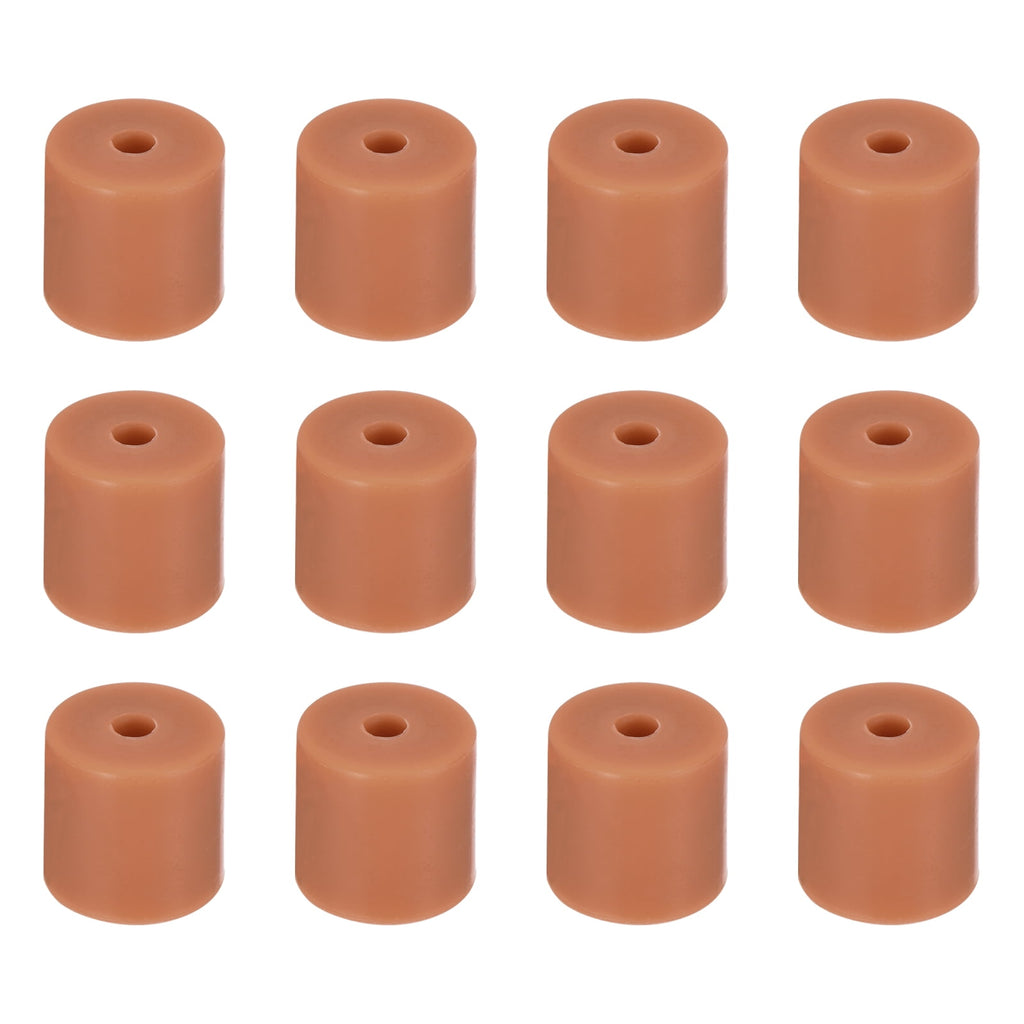 Uxcell 12Pcs Silicone Bed Mounts 3D Printer Heat Bed Silicone Leveling Column Silicone Buffer 16mm for 3D Brown