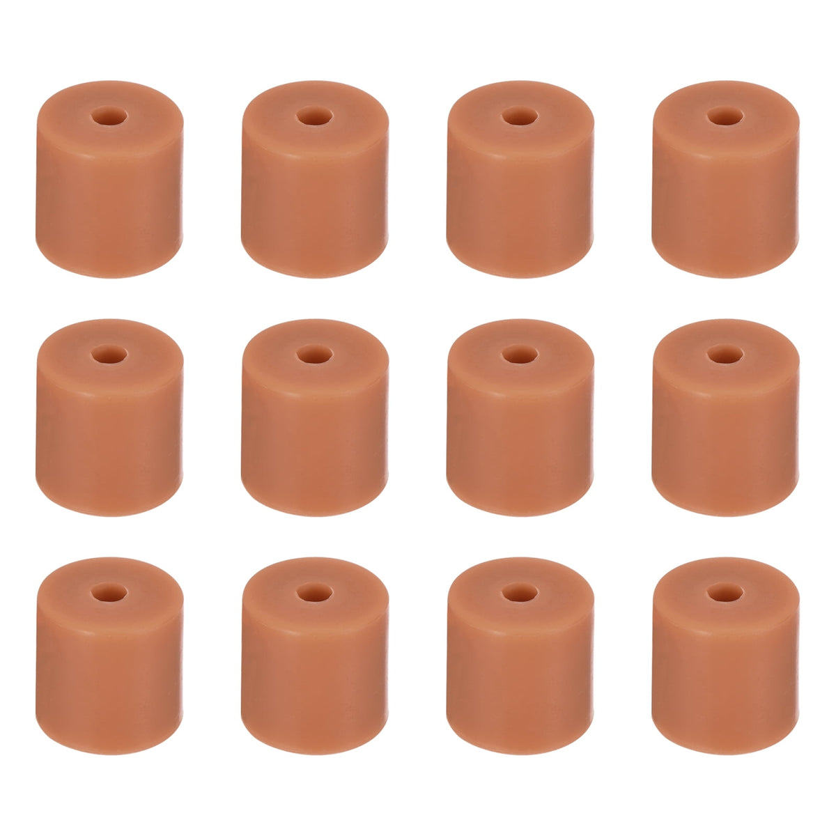 Uxcell 12Pcs Silicone Bed Mounts 3D Printer Heat Bed Silicone Leveling Column Silicone Buffer 16mm for 3D Brown