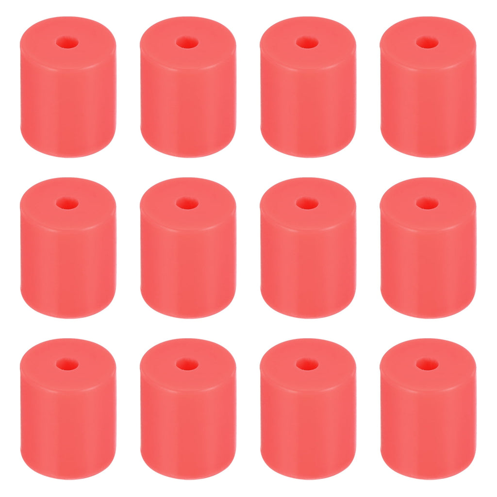Uxcell 12Pcs Silicone Bed Mounts 3D Printer Heat Bed Silicone Leveling Column Silicone Buffer 18mm for 3D Red