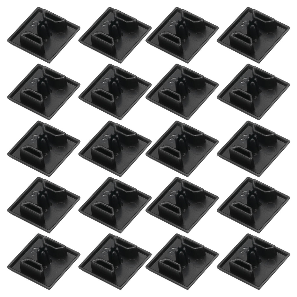 Uxcell 20Pcs 2020 Slot 4.2mm Hole Dia EU Standard Aluminum Profile End Cap 20x20mm ABS Aluminum Extrusion Plug for 3D Printer CNC
