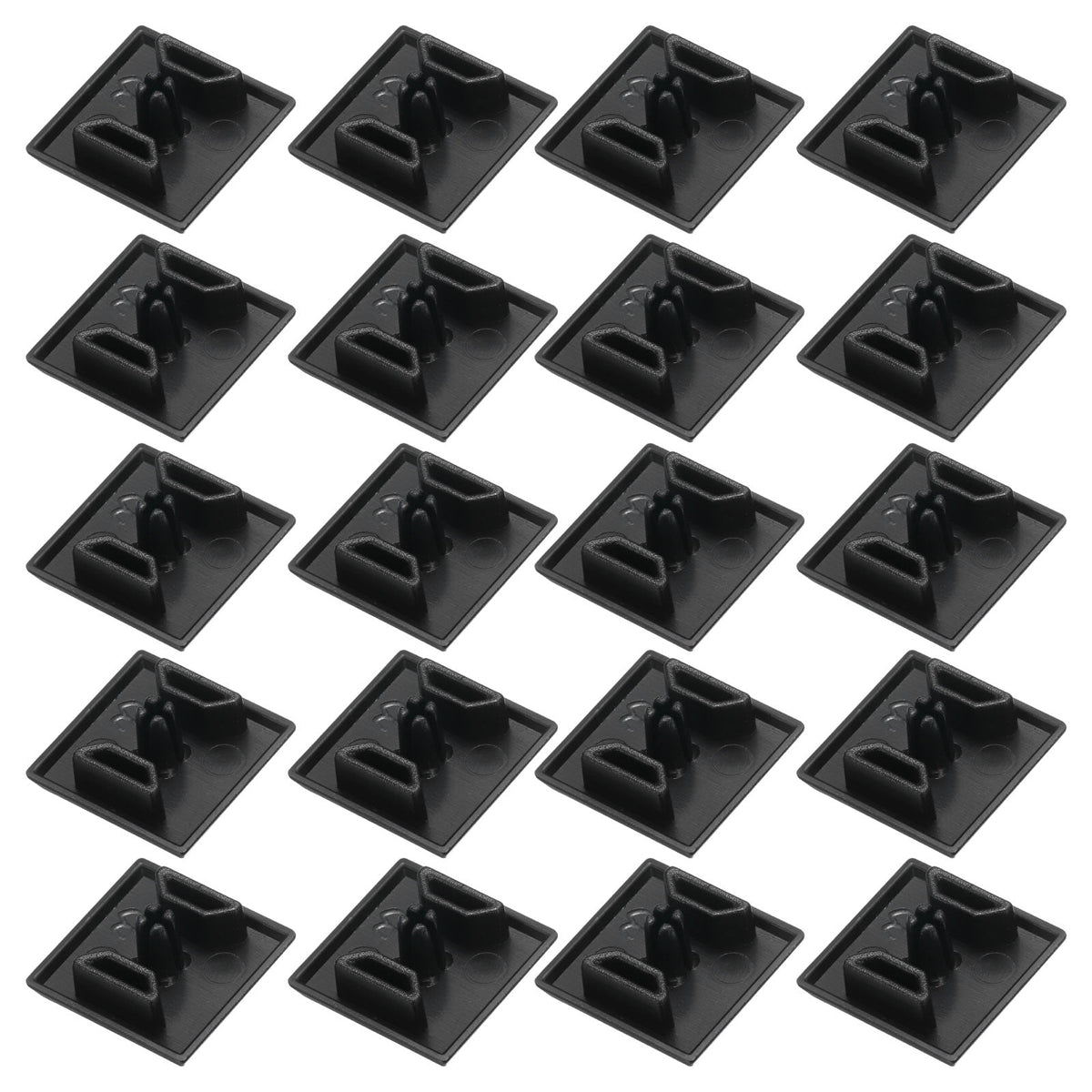 Uxcell 20Pcs 2020 Slot 4.2mm Hole Dia EU Standard Aluminum Profile End Cap 20x20mm ABS Aluminum Extrusion Plug for 3D Printer CNC