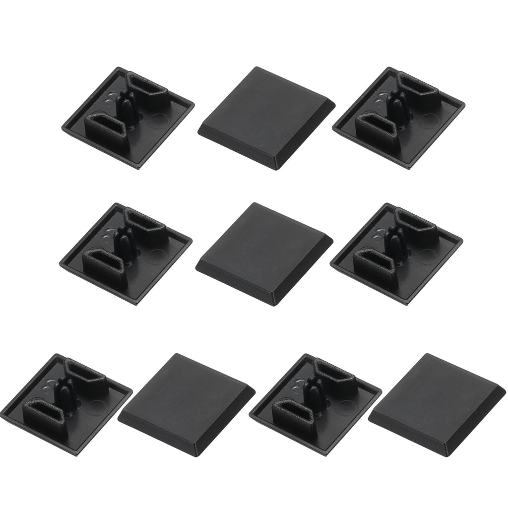 Uxcell 10Pcs 2020 Slot 4.2mm Hole Dia EU Standard Aluminum Profile End Cap 20x20mm ABS Aluminum Extrusion Plug for 3D Printer CNC