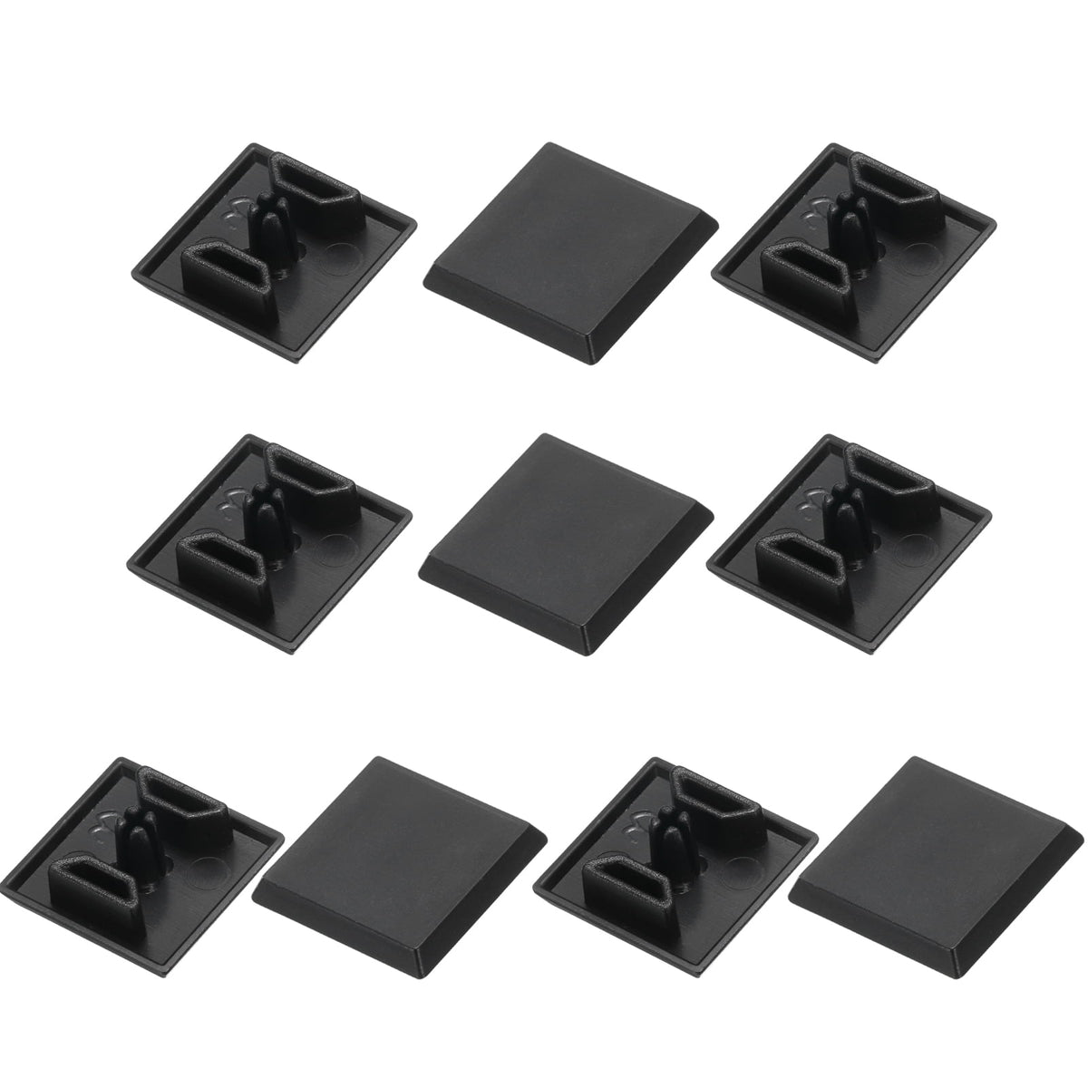 Uxcell 10Pcs 2020 Slot 4.2mm Hole Dia EU Standard Aluminum Profile End Cap 20x20mm ABS Aluminum Extrusion Plug for 3D Printer CNC