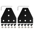 Uxcell 2Set 2020 Corner Bracket Plate, T-Slot Aluminum Extrusion Connector, Outside Joint Plate with Screws for 2020 Series Aluminum Profile 3D Printer Frame, Black