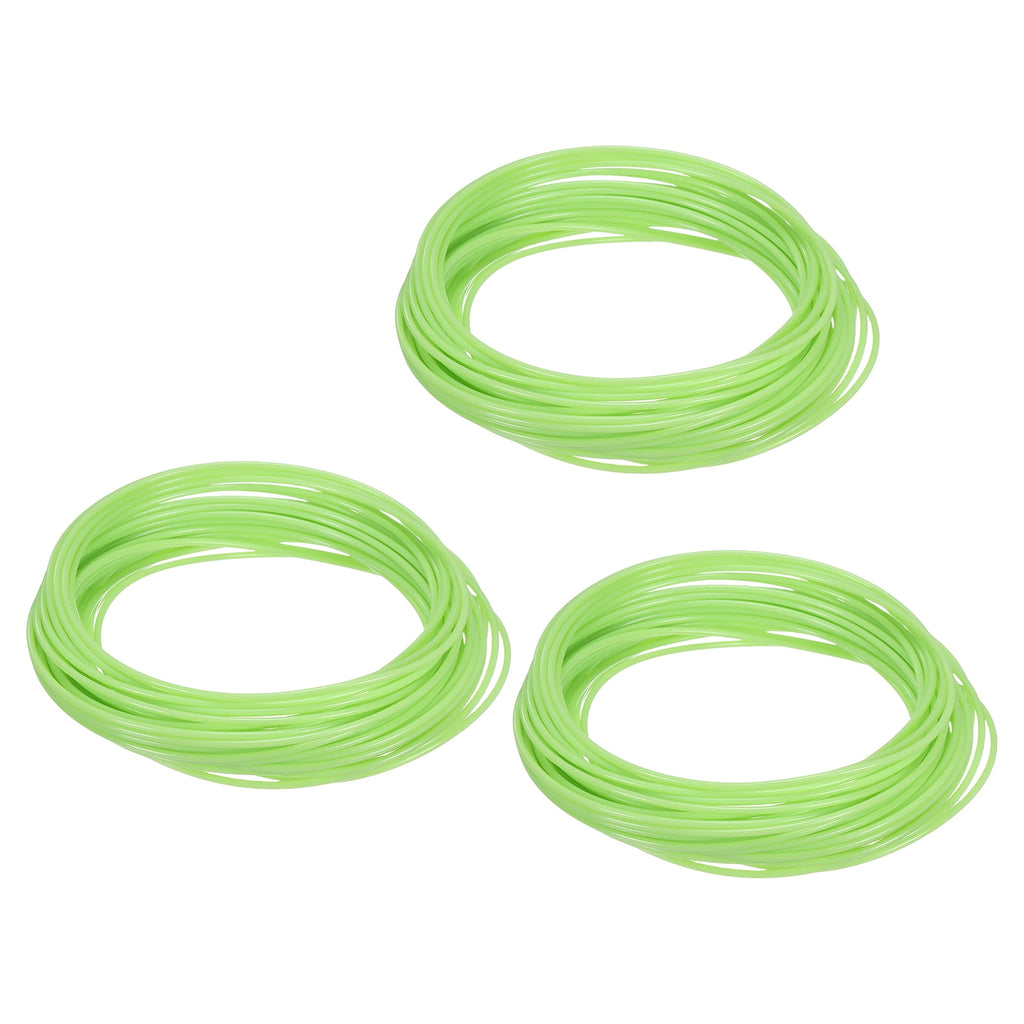 Uxcell 3D Pen Filament 3Pcs 1.75mm Total Length 196.8 Feet Light Green PLA, 3D Pen Filament Refills Low Warping, for Creating Pictures Printed Model Printing Pen