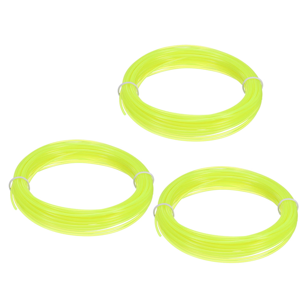 Uxcell 3D Pen Filament 3Pcs 1.75mm Total Length 196.8 Feet Transparent Lemon PLA, 3D Pen Filament Refills Low Warping, for Creating Pictures Printed Model Printing Pen