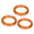 Uxcell 3D Pen Filament 3Pcs 1.75mm Total Length 196.8 Feet Transparent Orange PLA, 3D Pen Filament Refills Low Warping, for Creating Pictures Printed Model Printing Pen
