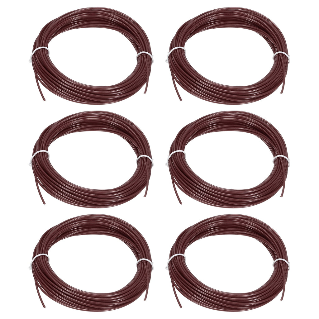 Uxcell 3D Pen Filament 6Pcs 1.75mm Total Length 196.8 Feet Brown PLA, 3D Pen Filament Refills Low Warping, for Creating Pictures Printed Model Printing Pen