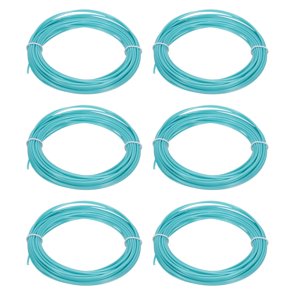 Uxcell 3D Pen Filament 6Pcs 1.75mm Total Length 196.8 Feet Cyan PLA, 3D Pen Filament Refills Low Warping, for Creating Pictures Printed Model Printing Pen