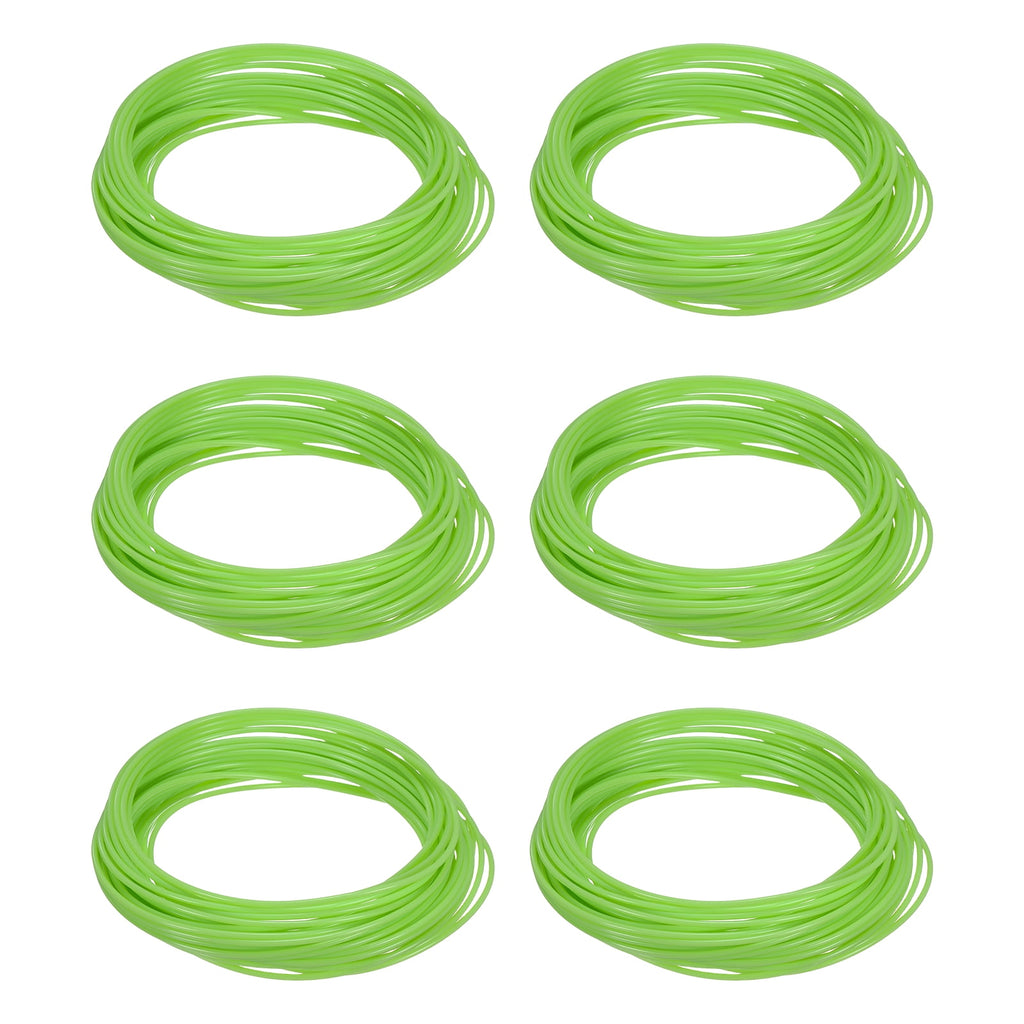 Uxcell 3D Pen Filament 6Pcs 1.75mm Total Length 196.8 Feet Green PLA, 3D Pen Filament Refills Low Warping, for Creating Pictures Printed Model Printing Pen