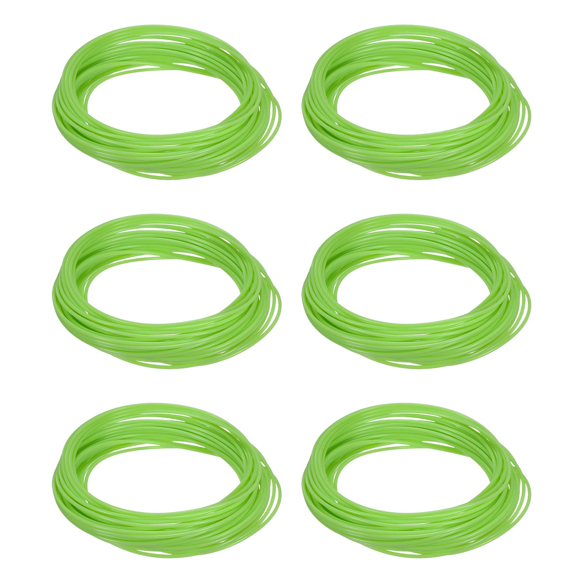 Uxcell 3D Pen Filament 6Pcs 1.75mm Total Length 196.8 Feet Green PLA, 3D Pen Filament Refills Low Warping, for Creating Pictures Printed Model Printing Pen