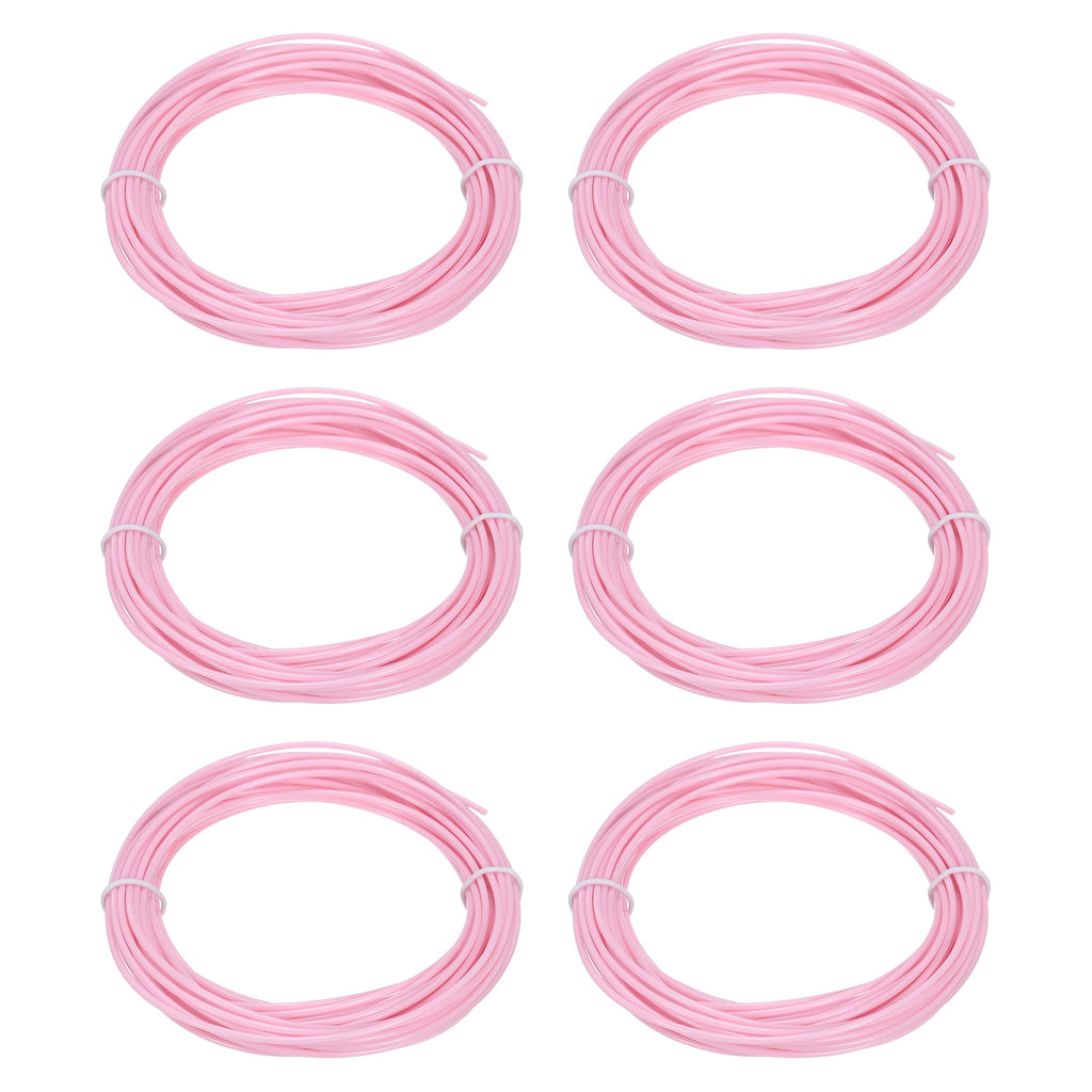 Uxcell 3D Pen Filament 6Pcs 1.75mm Total Length 196.8 Feet Light Pink PLA, 3D Pen Filament Refills Low Warping, for Creating Pictures Printed Model Printing Pen