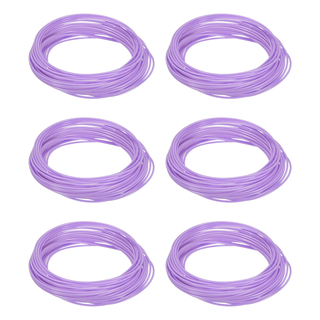 Uxcell 3D Pen Filament 6Pcs 1.75mm Total Length 196.8 Feet Light Purple PLA, 3D Pen Filament Refills Low Warping, for Creating Pictures Printed Model Printing Pen