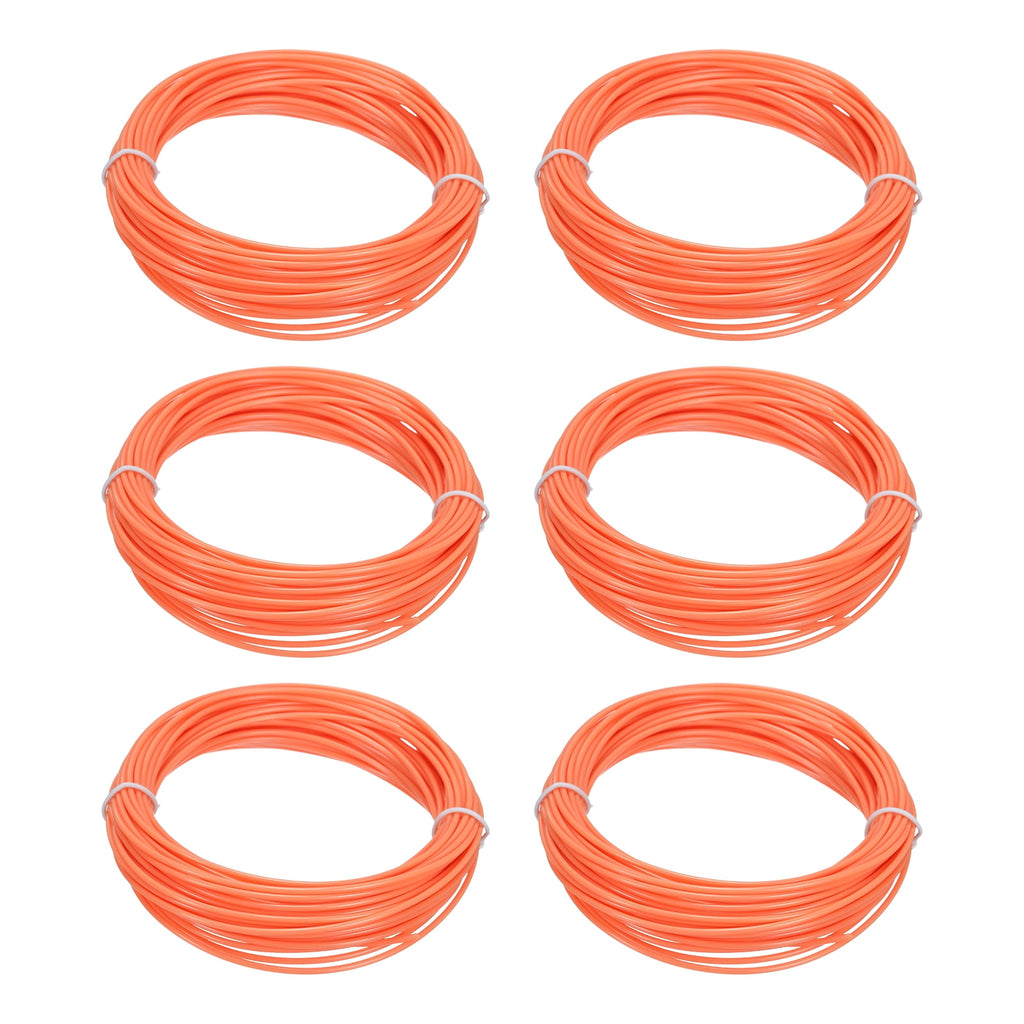 Uxcell 3D Pen Filament 6Pcs 1.75mm Total Length 196.8 Feet Orange PLA, 3D Pen Filament Refills Low Warping, for Creating Pictures Printed Model Printing Pen