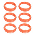 Uxcell 3D Pen Filament 6Pcs 1.75mm Total Length 196.8 Feet Orange PLA, 3D Pen Filament Refills Low Warping, for Creating Pictures Printed Model Printing Pen