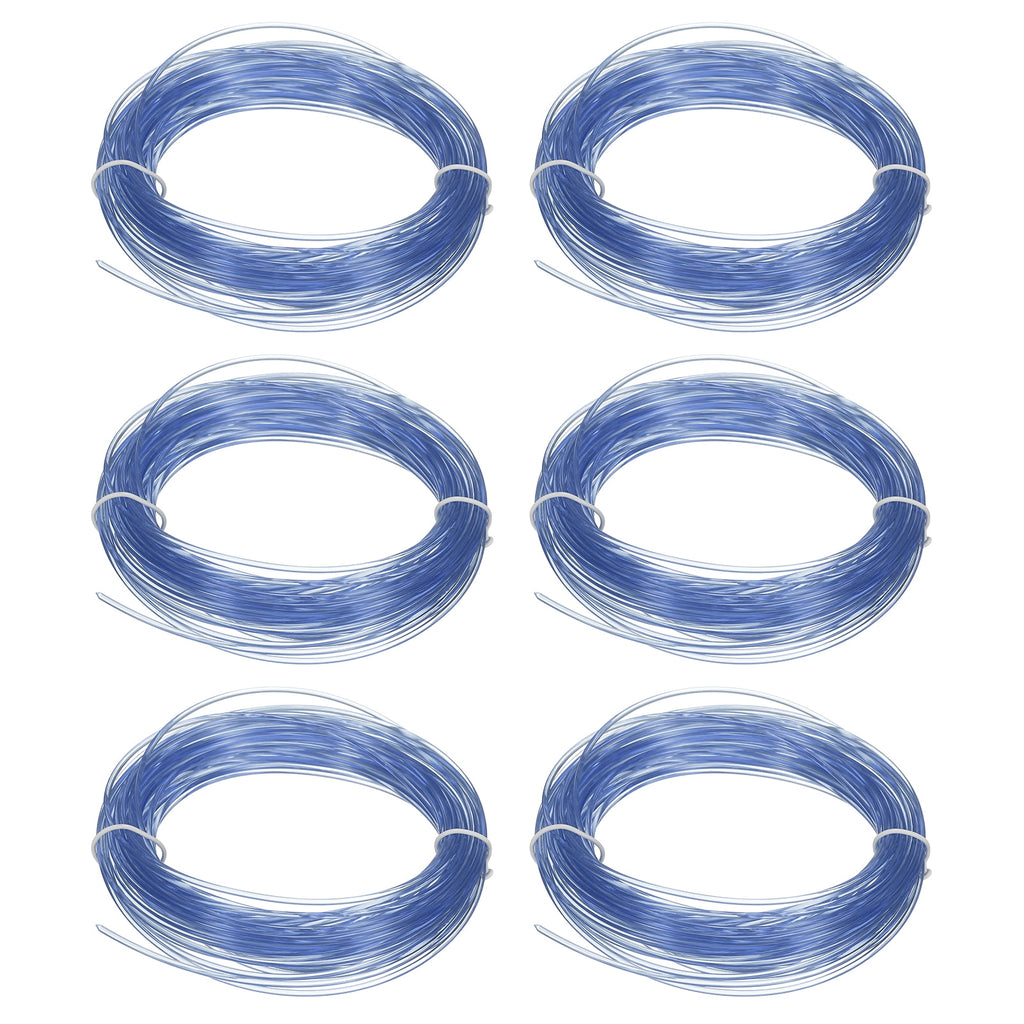 Uxcell 3D Pen Filament 6Pcs 1.75mm Total Length 196.8 Feet Transparent Blue PLA, 3D Pen Filament Refills Low Warping, for Creating Pictures Printed Model Printing Pen
