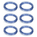Uxcell 3D Pen Filament 6Pcs 1.75mm Total Length 196.8 Feet Transparent Blue PLA, 3D Pen Filament Refills Low Warping, for Creating Pictures Printed Model Printing Pen