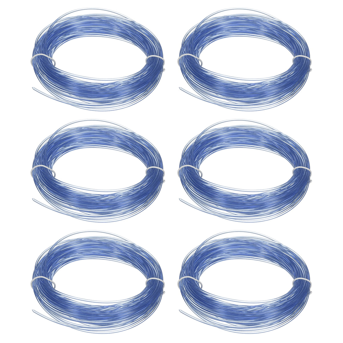 Uxcell 3D Pen Filament 6Pcs 1.75mm Total Length 196.8 Feet Transparent Blue PLA, 3D Pen Filament Refills Low Warping, for Creating Pictures Printed Model Printing Pen