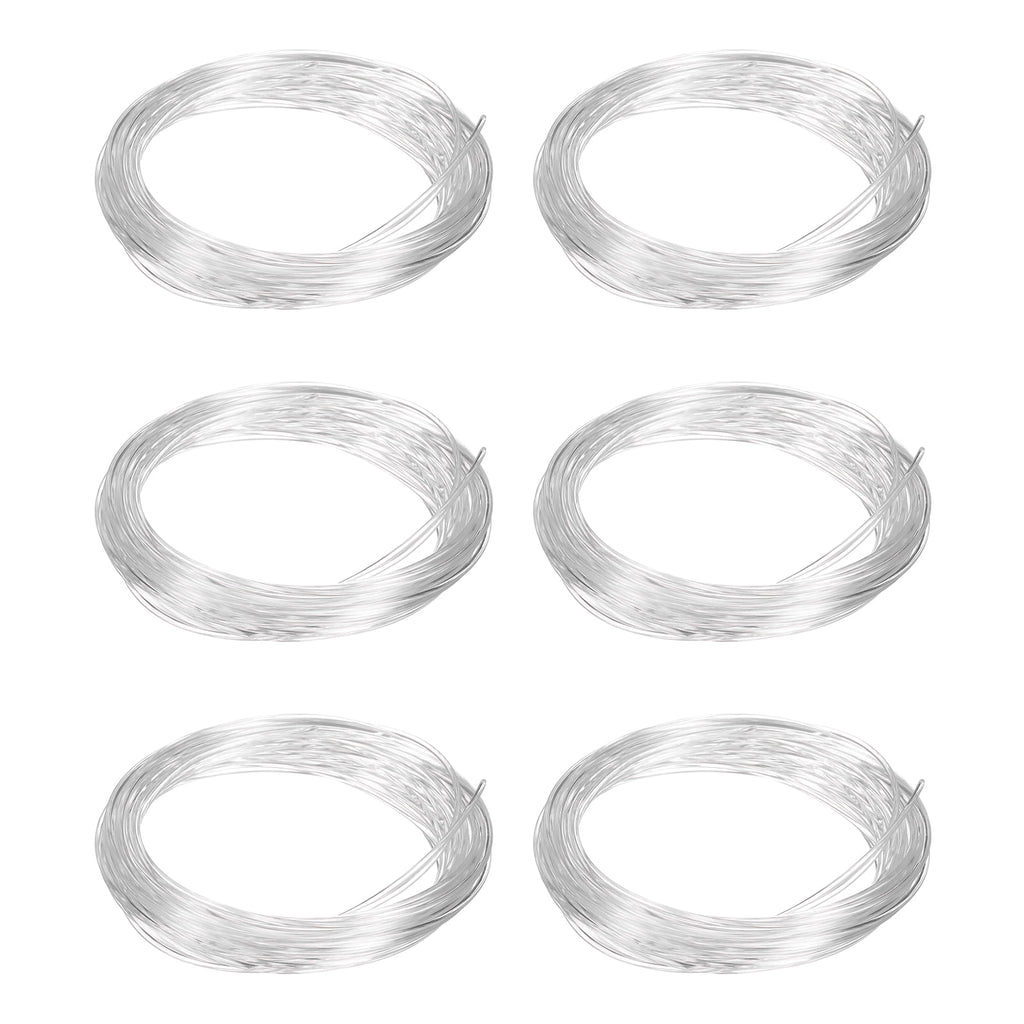 Uxcell 3D Pen Filament 6Pcs 1.75mm Total Length 196.8 Feet Transparent PLA, 3D Pen Filament Refills Low Warping, for Creating Pictures Printed Model Printing Pen