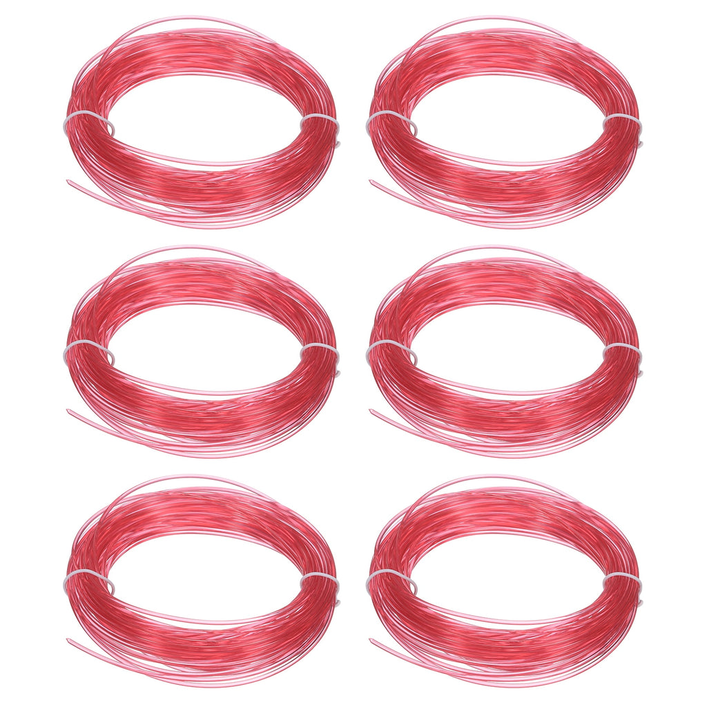 Uxcell 3D Pen Filament 6Pcs 1.75mm Total Length 196.8 Feet Transparent Red PLA, 3D Pen Filament Refills Low Warping, for Creating Pictures Printed Model Printing Pen