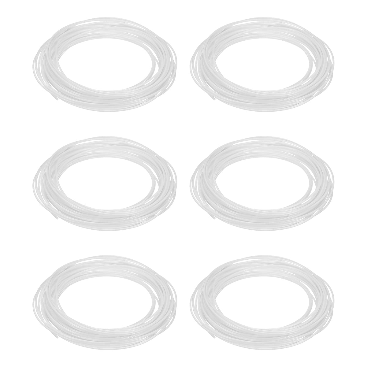 Uxcell 3D Pen Filament 6Pcs 1.75mm Total Length 196.8 Feet White PLA, 3D Pen Filament Refills Low Warping, for Creating Pictures Printed Model Printing Pen