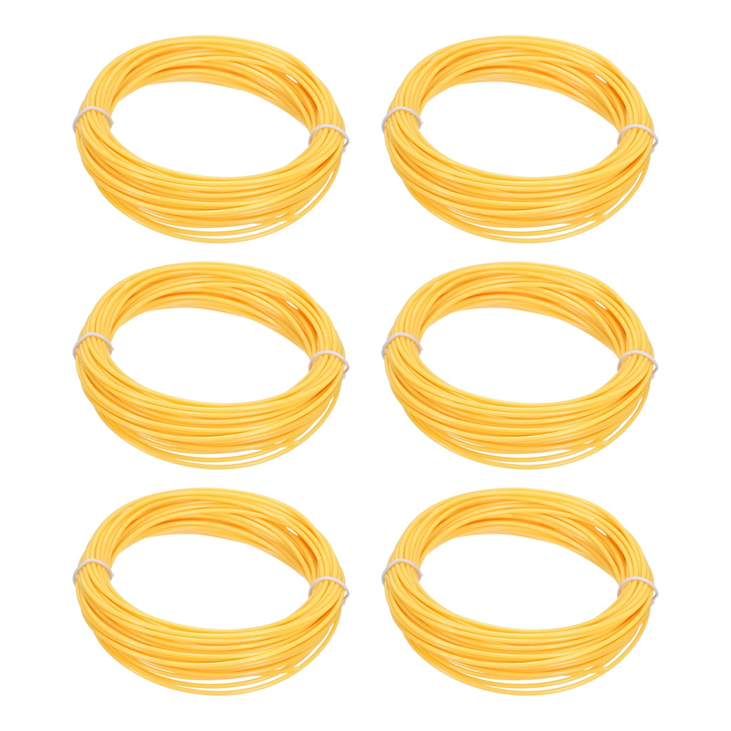 Uxcell 3D Pen Filament 6Pcs 1.75mm Total Length 196.8 Feet Yellow PLA, 3D Pen Filament Refills Low Warping, for Creating Pictures Printed Model Printing Pen